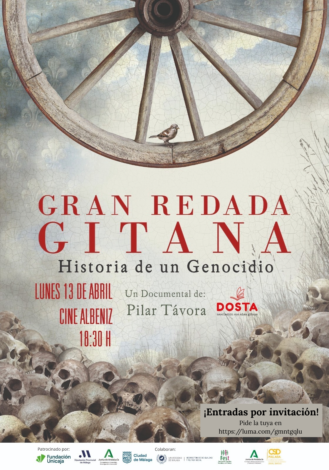 Cartel del documental Gran Redada Gitana: Historia de un Genocidio — por Pilar Távora