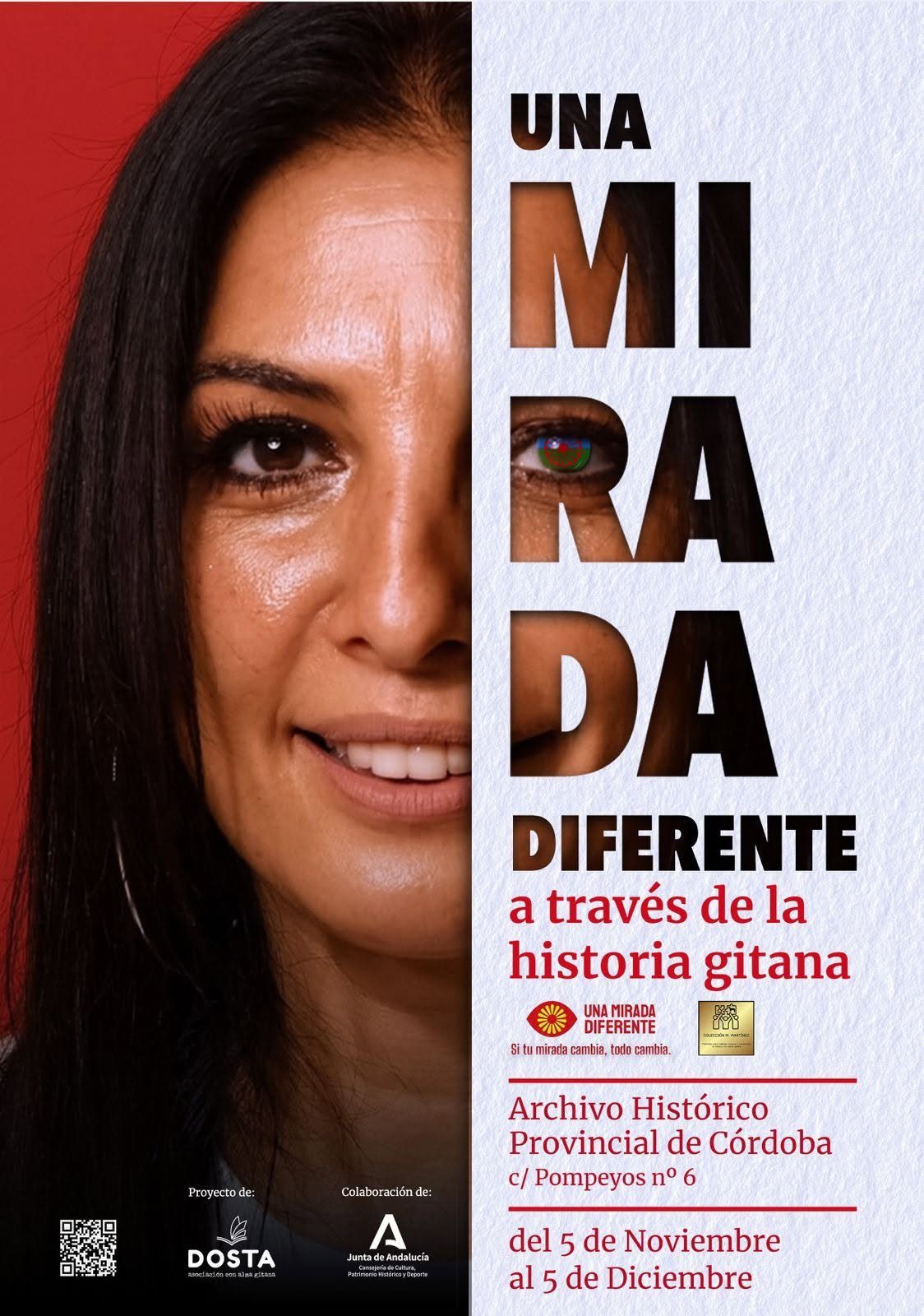 Poster for «Una mirada diferente», the Romani history exhibition at the Provincial Historical Archive of Córdoba
